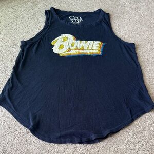 Chaser Women's Graphic Navy Muscle Tee size L